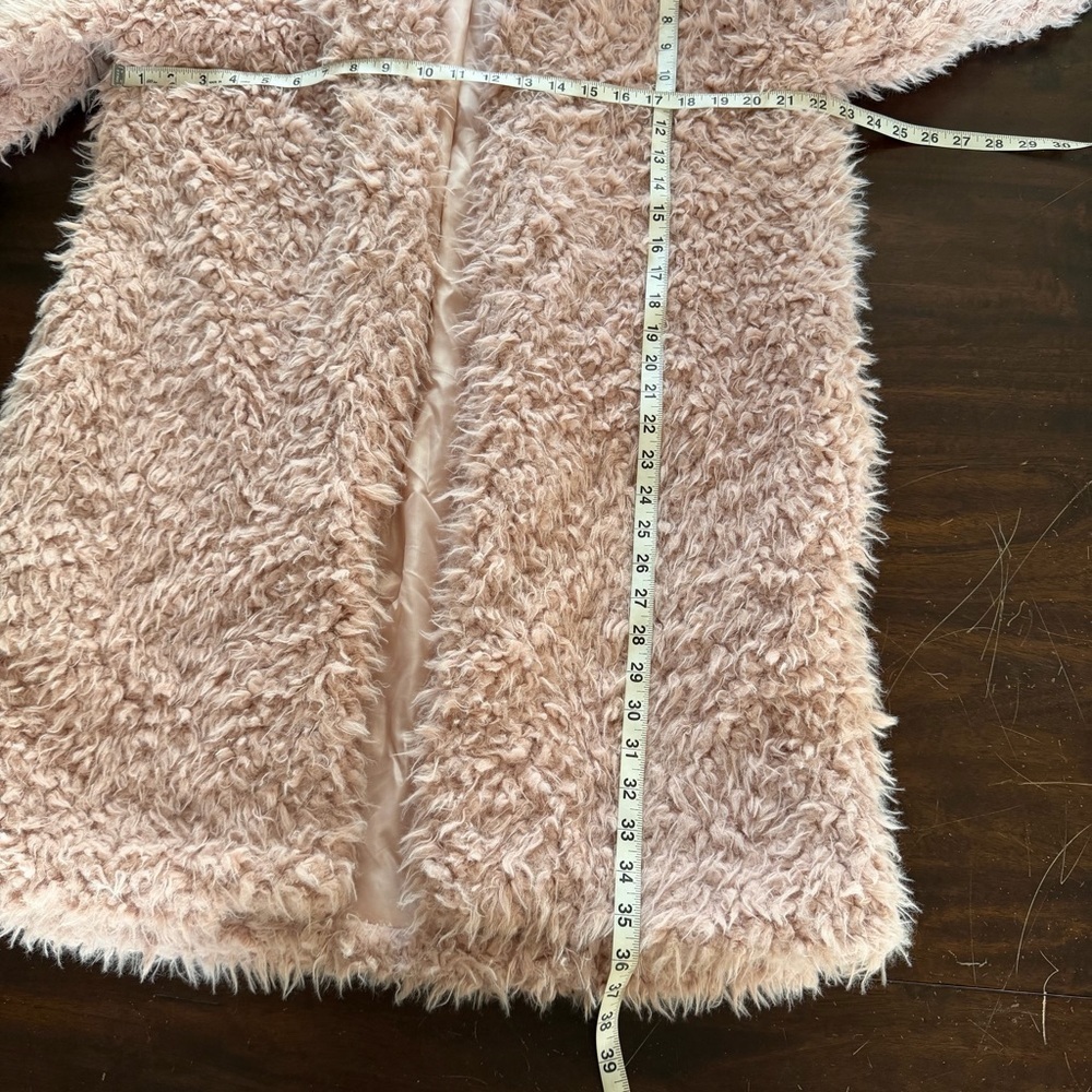 Wild Fable Pink Whimsigoth Fairycore open front coat faux fur Size Large - Picture 5 of 8